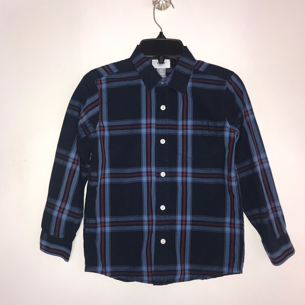OLD NAVY boys blue shirt long sleeve